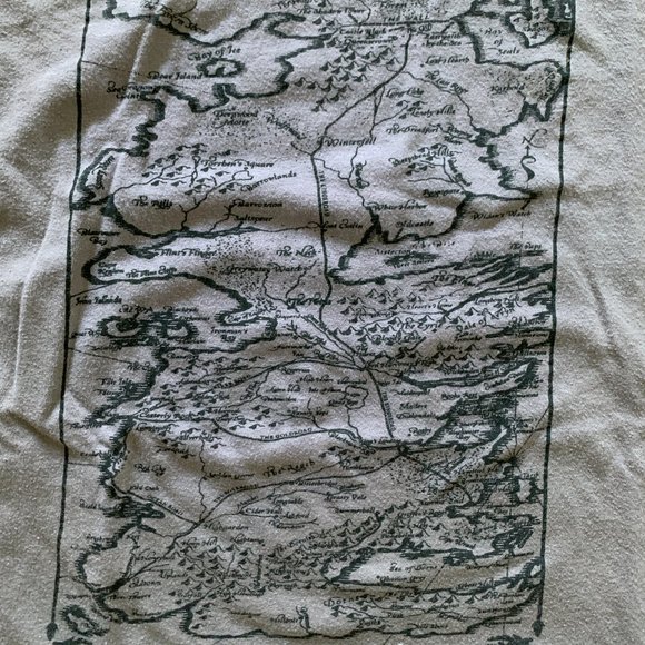 Game of Thrones Westeros map t-shirt light purple American Apparel 100% cotton M - Picture 3 of 5